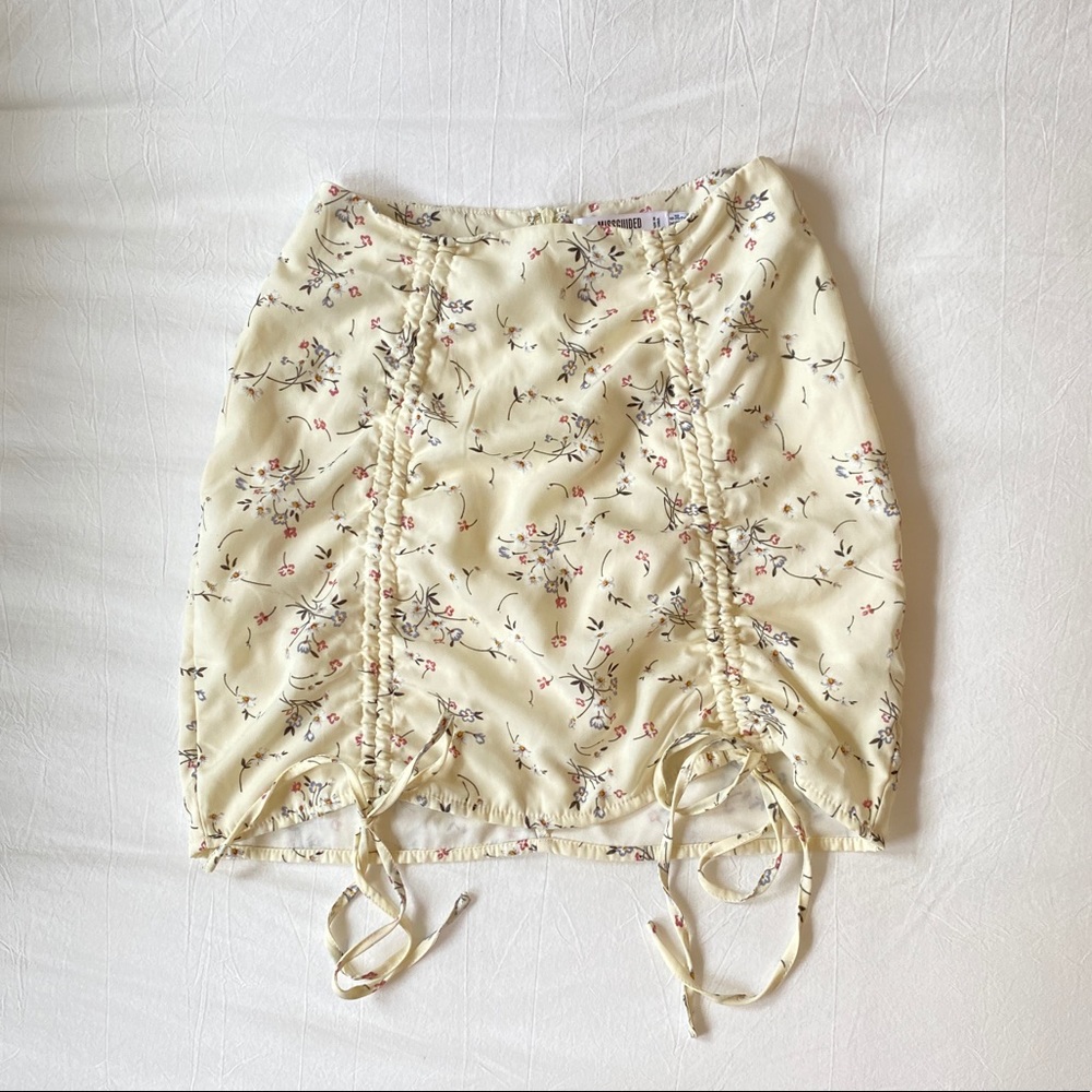 Missguided Floral Mini Skirt
